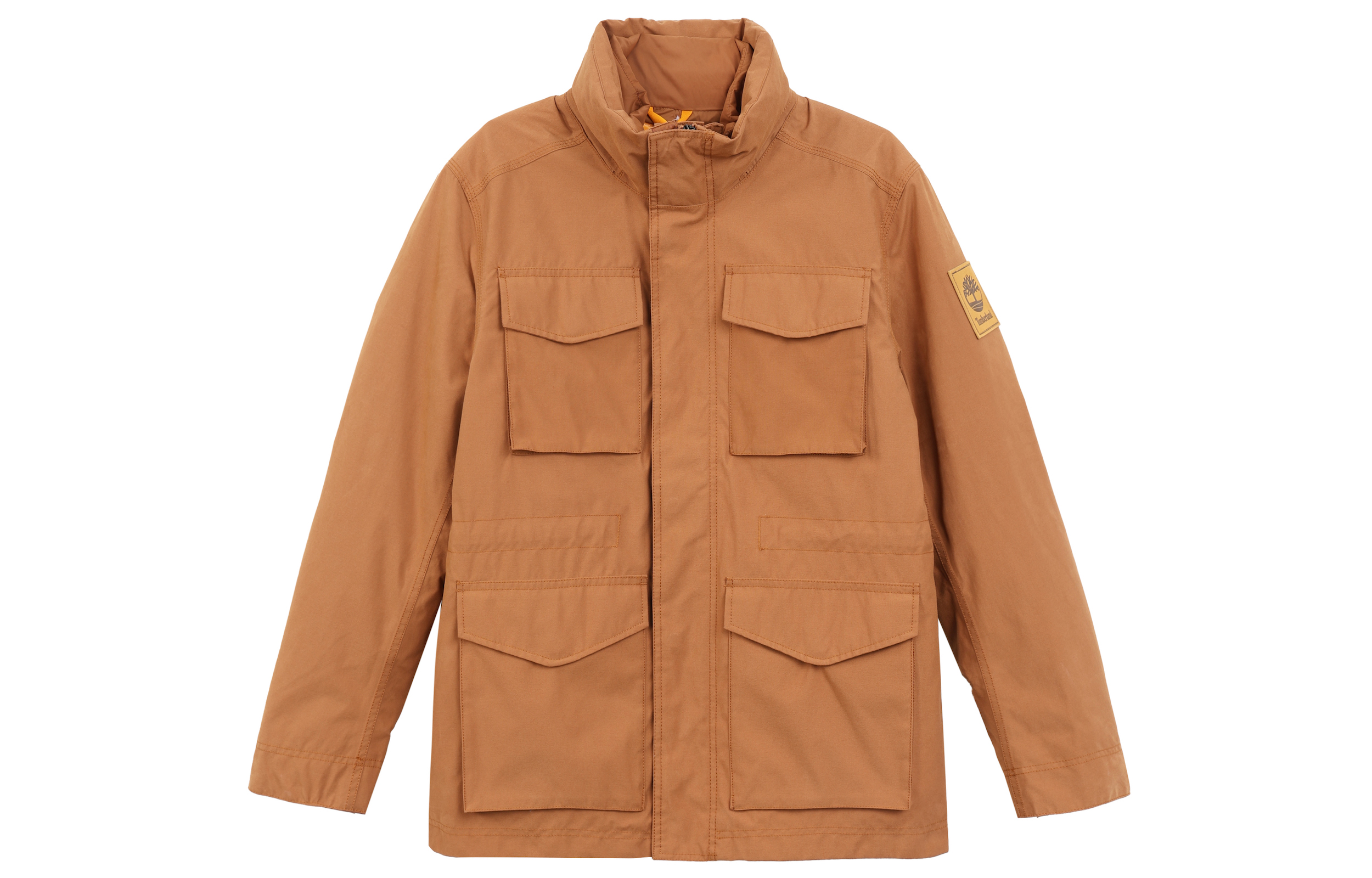Timberland Puffer Jackets Men's Ginger Yellow Stand Collar Moderate Other