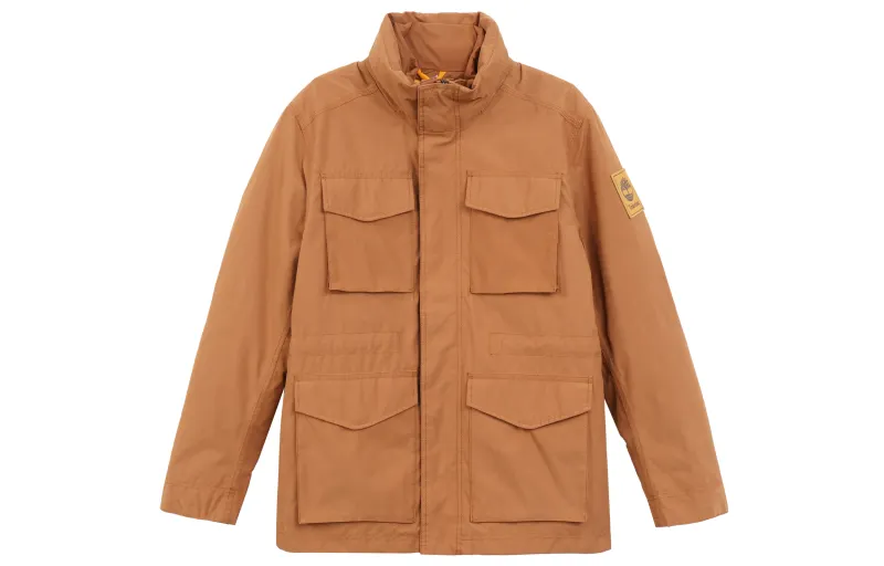 Timberland Puffer Jackets Men's Ginger Yellow Stand Collar Moderate Other