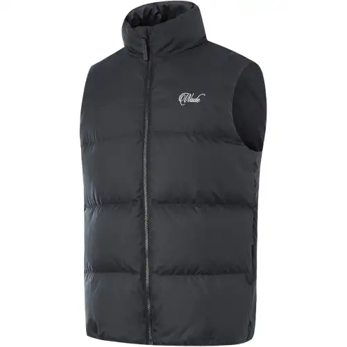 LiNing WOW Wade Series Water-Repellent Letter Stand Collar Zipper Sports Vest Men Black