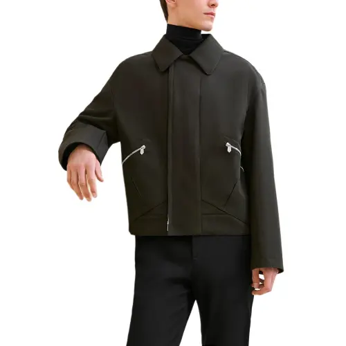 HERMES Jackets & Coats Men's Dark Khaki