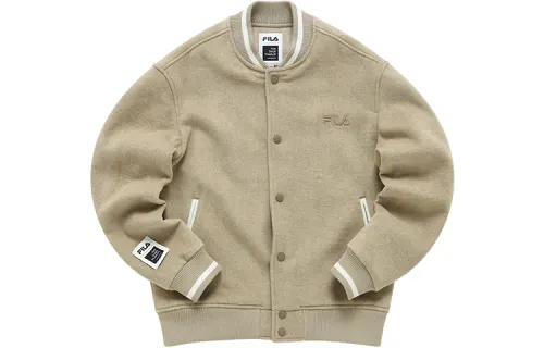 FILA Baseball Jacket Men's Camel Heather Gray