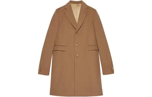 GUCCI Cities Label Single Breasted Coat