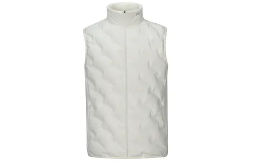 Reebok Down Vests Men's Ecru Stand Collar Moderate Other