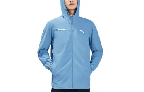 ANTA Variety Training Collection Sun Protection Clothing Men's Expedition Blue Hooded Moderate