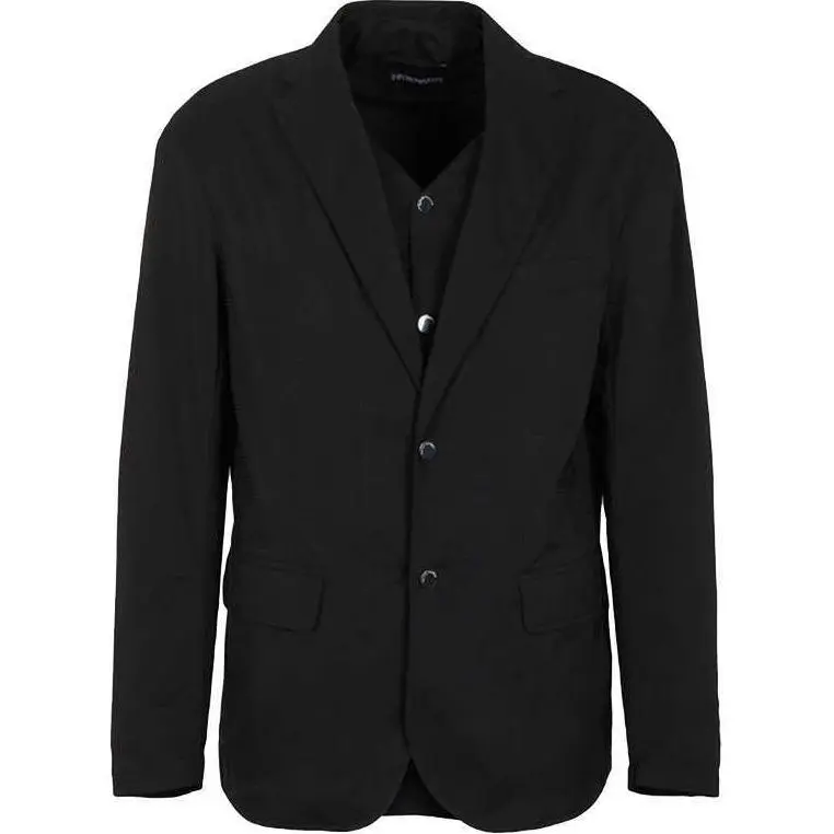 EMPORIO ARMANI EA SS24 Business Suit Coat Men's Black
