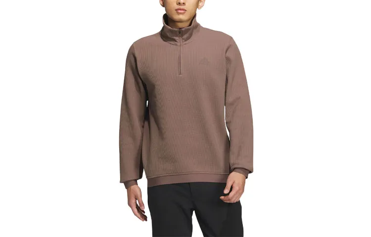 Adidas Jackets Men's Stratum Dark Earthy Brown Stand Collar Moderate Other
