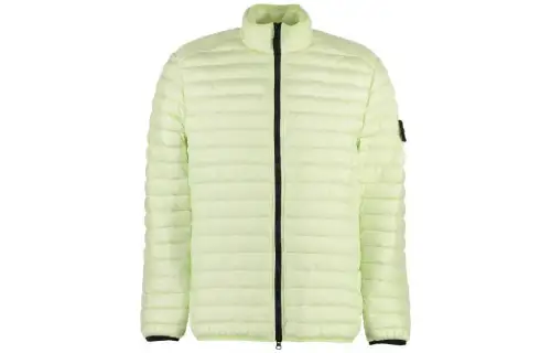 STONE ISLAND Logo Patch Zip-Up Padded Jacket