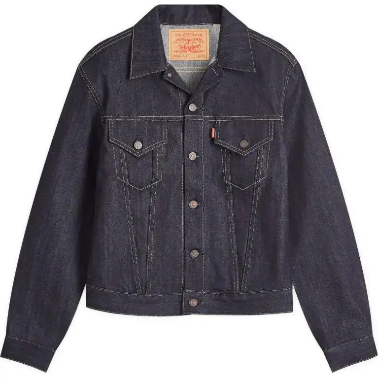 Levi's Denim Jackets Men's Blue Lapel Moderate Straight Fit