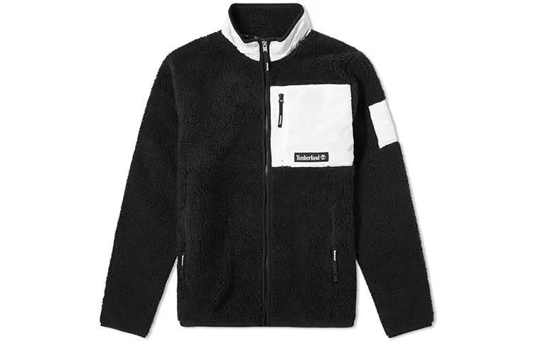 Timberland X MASTERMIND WORLD Velvet Jackets Men's Black Stand Collar Thickened And Fleece Lined