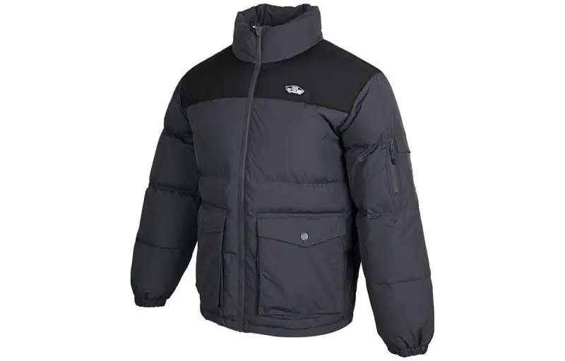 Vans Down Jackets Men's Gray Stand Collar Moderate Down Jacket
