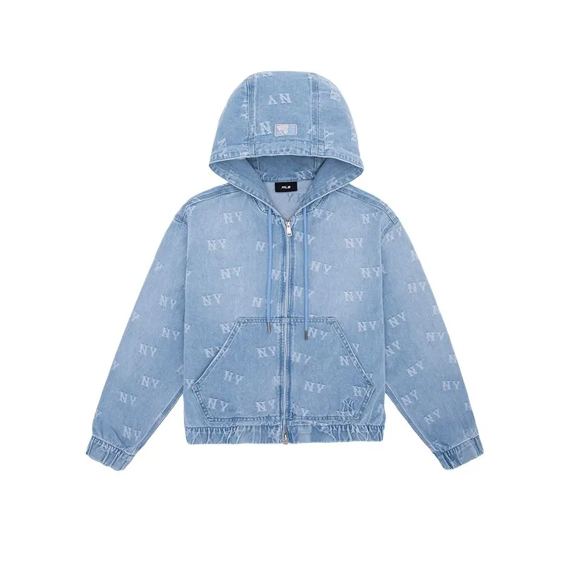 MLB MONOGRAM New York Yankees Denim Jacket Unisex Light Blue