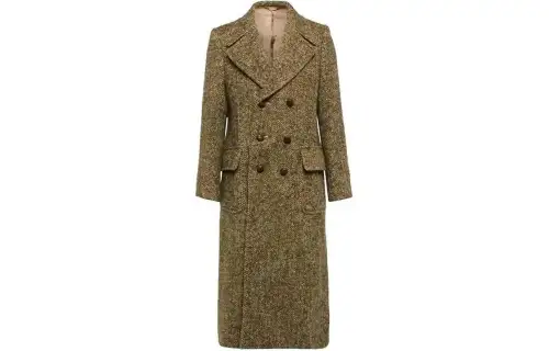GUCCI Double Breasted Wool Blend Coat