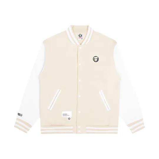 Aape By *A Bathing APE® Moonface Logo Varsity Jacket