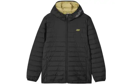 Skechers Down Jackets Men's Black Hooded Fleece Lined Other
