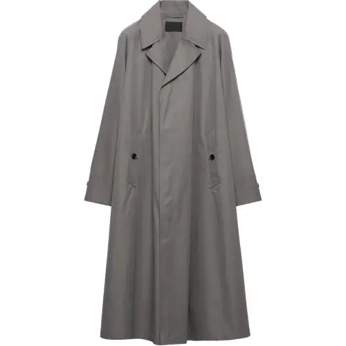 PRADA Maxi Cotton Trench Coat