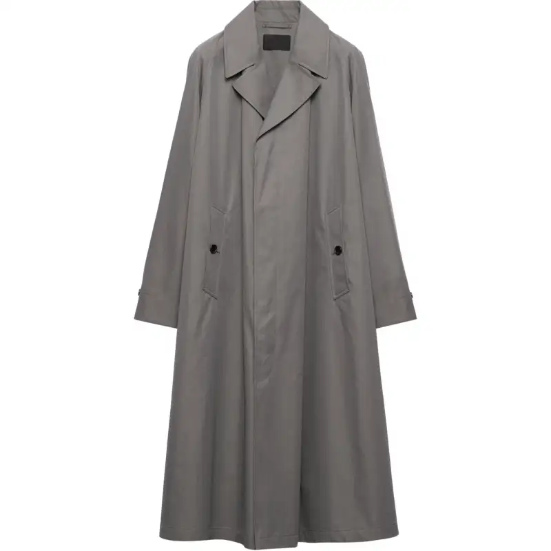 PRADA Maxi Cotton Trench Coat