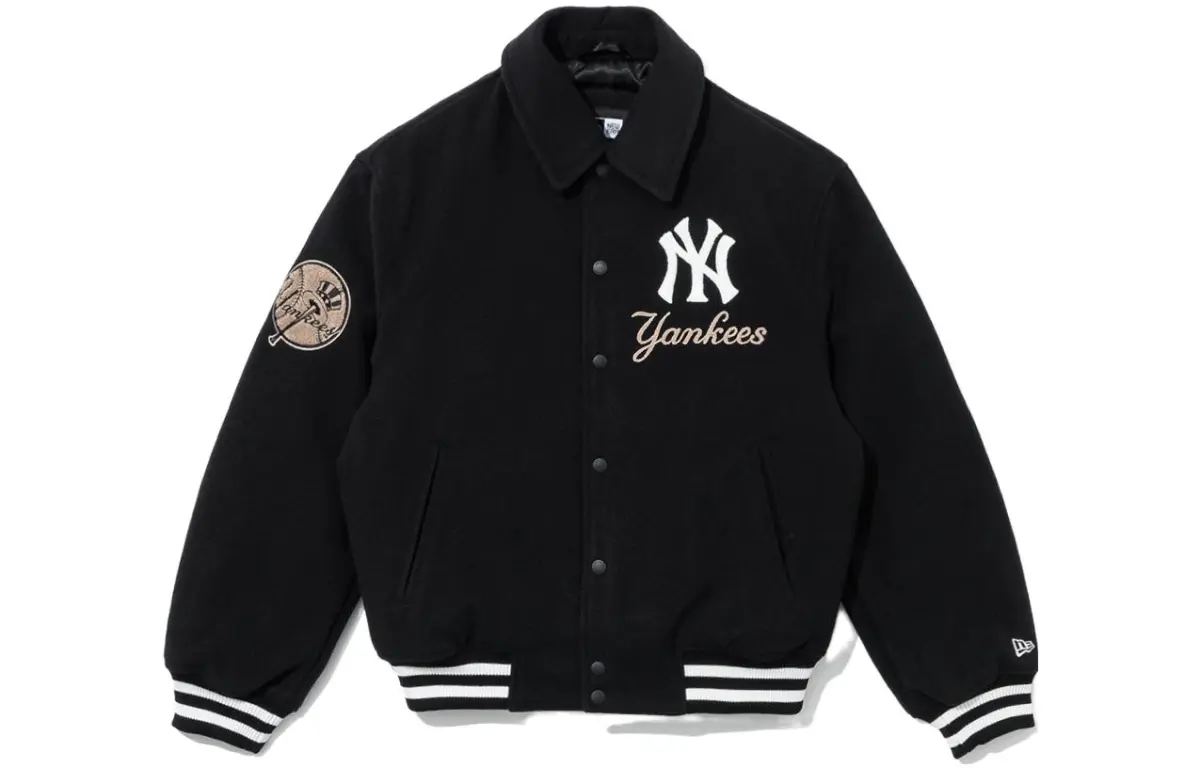New Era Jackets Unisex Black Lapel Moderate Other