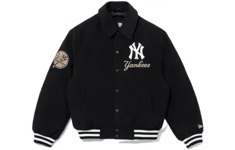 New Era Jackets Unisex Black Lapel Moderate Other
