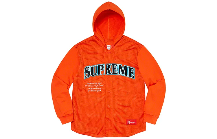 Supreme Baseball Jacket Unisex Orange