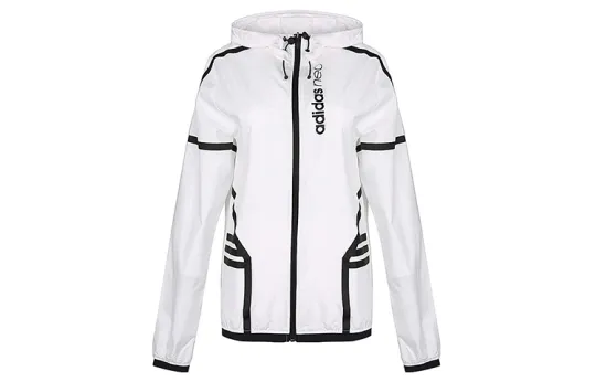Adidas Neo Sun Protection Clothing Men's White Hooded Moderate