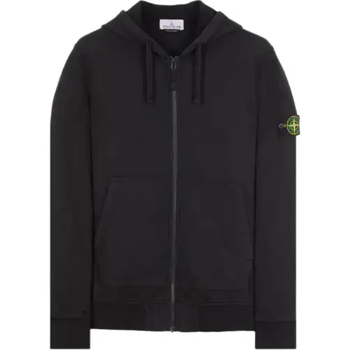STONE ISLAND Zip Up Drawstring Hoodie