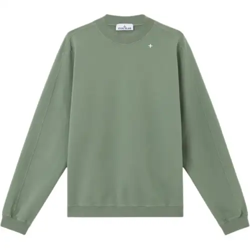 STONE ISLAND Logo Embroidered Crewneck Sweatshirt