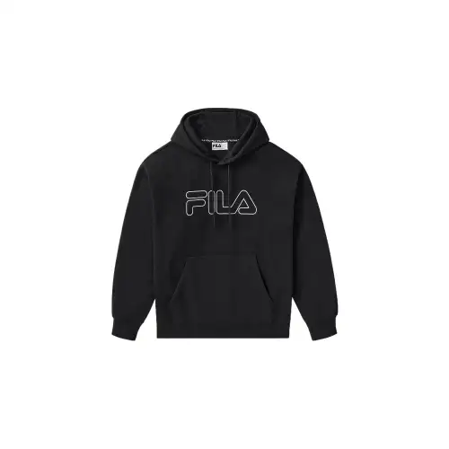 FILA Sweatshirts Unisex Black Hooded Moderate