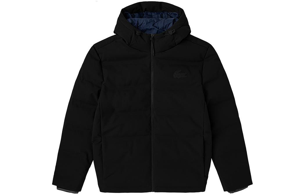 LACOSTE Puffer Jackets Men's Black Hooded Moderate Other