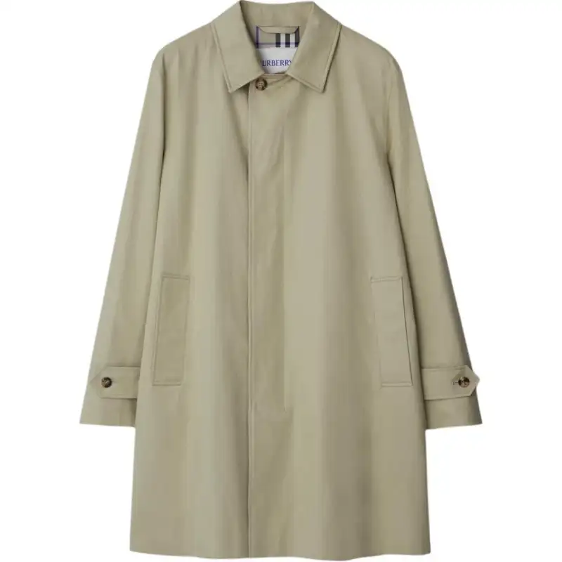 Burberry Coats Men's Khaki Lapel Moderate