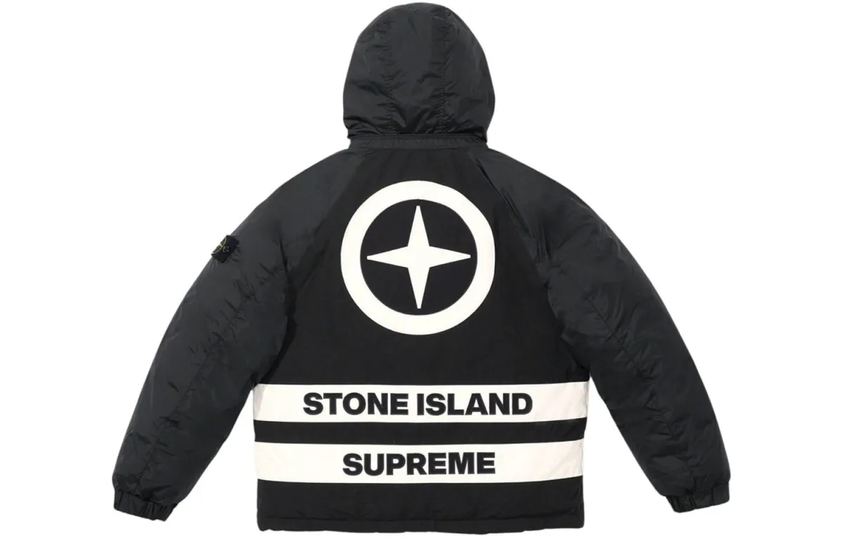 Supreme x Stone Island reversible "Olive" down jacket