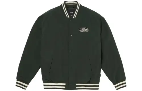 Vans Jackets Men's Khaki Green Stand Collar Moderate Other