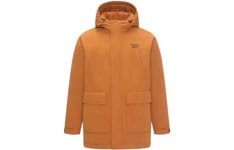 Reebok Down Jackets Unisex Caramel Hooded Moderate Straight Fit