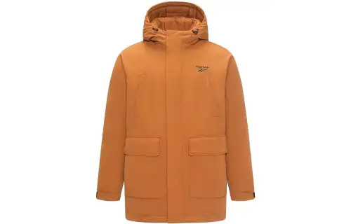 Reebok Down Jackets Unisex Caramel Hooded Fleece Lined Other
