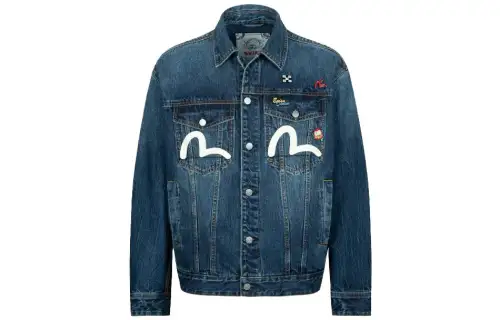 EVISU Logo print Denim Jacket