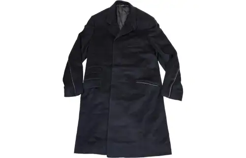 HERMES Coats Men's Black Lapel Moderate