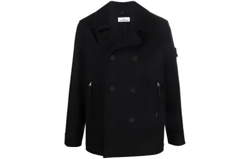 STONE ISLAND Coats Men's Black Lapel Moderate