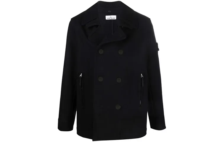 STONE ISLAND Coats Men's Black Lapel Moderate