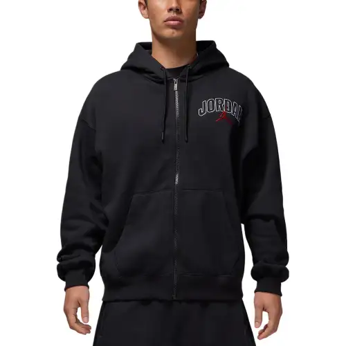 Jordan Brooklyn FleeceSweats Capuche Et Zip Oversize Pour Homme Sweatshirt Men's Black/Sailboat/Gym Red