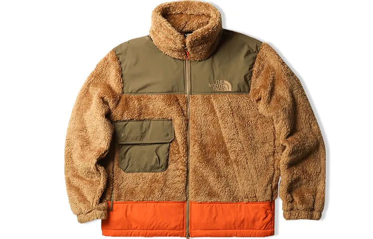 THE NORTH FACE Kazuki Kuraishi Fleece Tops Unisex Brown Stand Collar Moderate