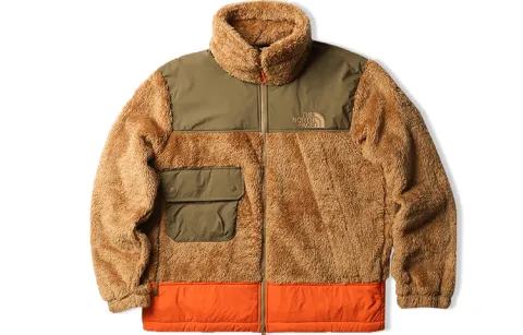 THE NORTH FACE Kazuki Kuraishi Fleece Tops Unisex Brown Stand Collar Moderate