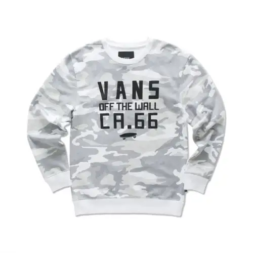 Vans Sweatshirts Unisex Gray Crew Neck Moderate Regular