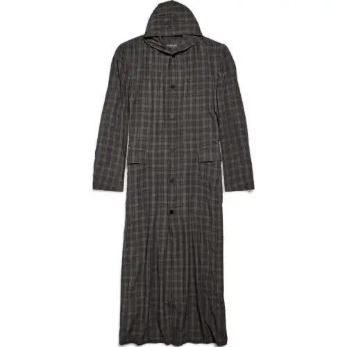 Balenciaga FW24 Coat Loose Fit Unisex Black Gray