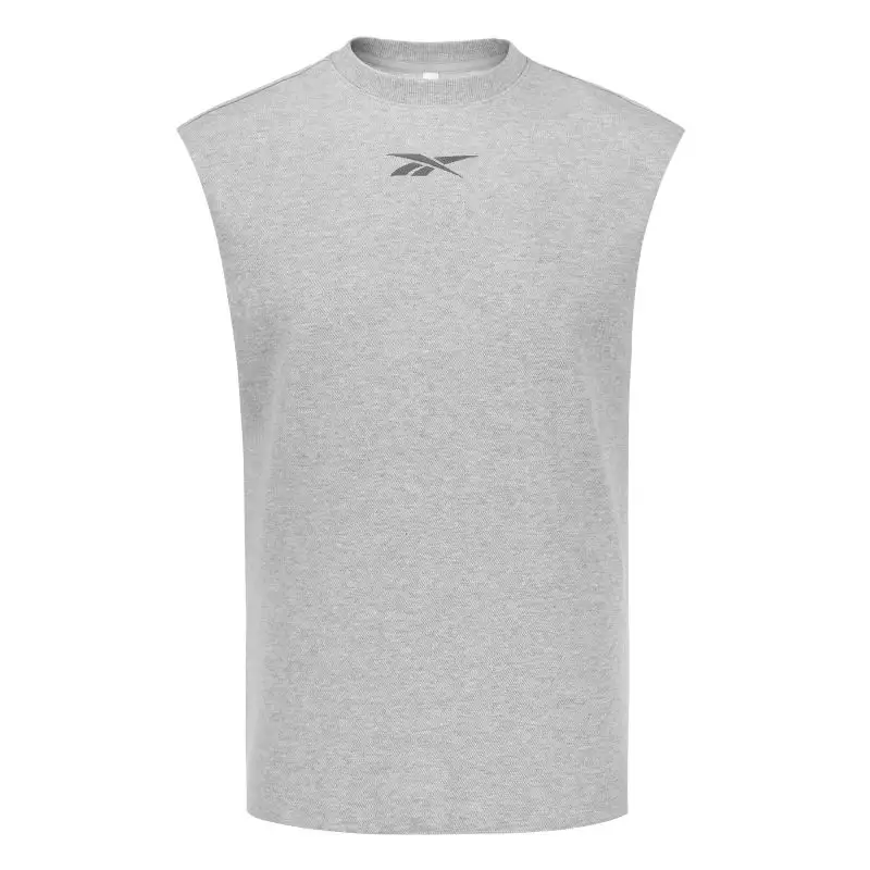 Reebok Tank Tops Unisex Gray Crew Neck Moderate Straight Fit
