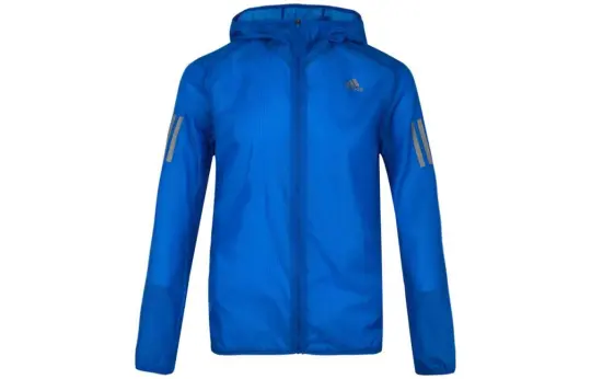 Adidas Sun Protection Clothing Unisex Blue Hooded Moderate Straight Fit
