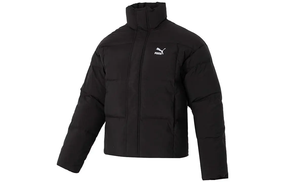 PUMA Jackets Unisex Carbon Black Stand Collar Moderate Other