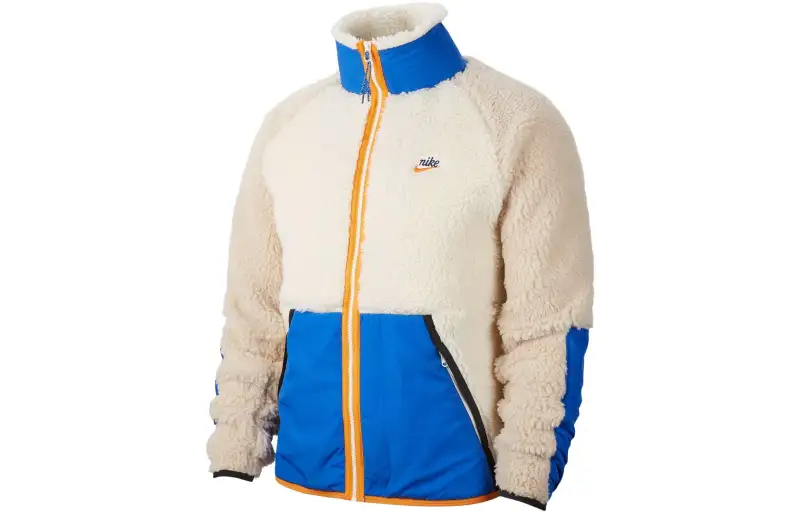 Nike Velvet feel Coat Men's White Blue