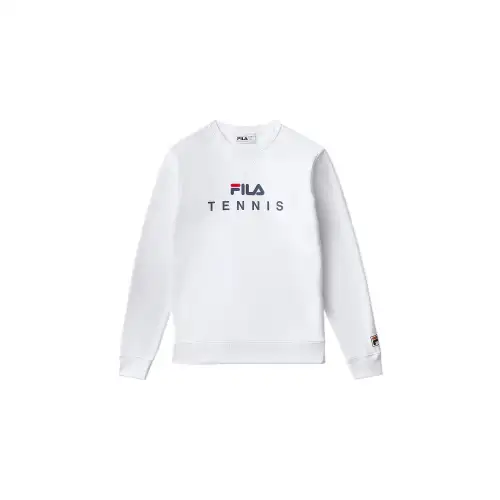 FILA Sweatshirts Unisex White Crew Neck Moderate Regular