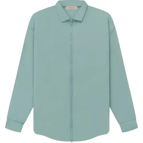 Fear Of God Essentials logo-embossed zip-up shirt jacket