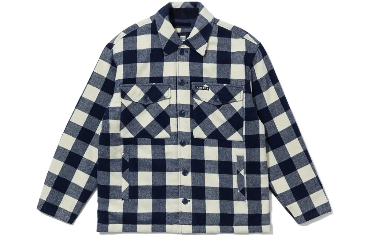 New Era Jackets Unisex Marine Blue Lapel Moderate Other