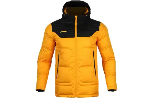 Li Ning Puffer Jacket Men's Citrus Orange Yellow